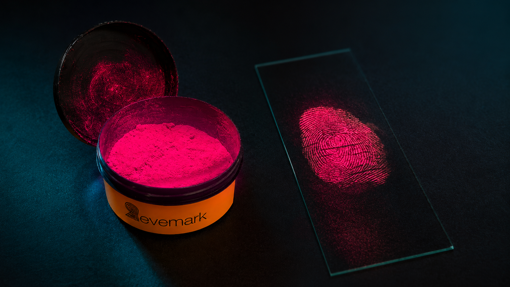 Pó Revelador Vermelho Fluorescente